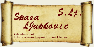 Spasa LJupković vizit kartica